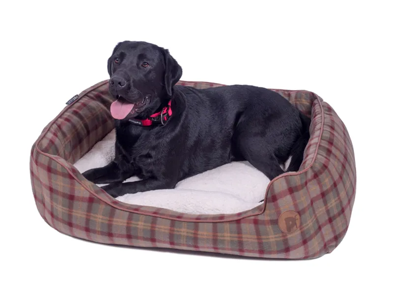 Petface Country Check Square Dog Bed